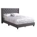 LYKE Home Queen Grey Upholstered Bed