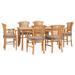 vidaXL 7 Piece Patio Dining Set with Cushions Solid Teak Wood