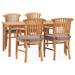 vidaXL 5 Piece Patio Dining Set with Cushions Solid Teak Wood