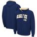 Men's Colosseum Navy Georgia Tech Yellow Jackets Arch & Logo 3.0 Full-Zip Hoodie