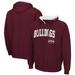 Men's Colosseum Maroon Mississippi State Bulldogs Arch & Logo 3.0 Full-Zip Hoodie