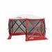 Clam Quick Set Escape Sport Tailgating Shelter 94 Ft. W x 94 Ft. D Fiberglass Patio Gazebo Plastic/Soft-top in Red | Wayfair