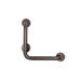 CSI Bathware L-Shaped Vertical Angle Bathroom Safety 12" Grab Bar Metal in Brown | 12 H x 12 W x 1.25 D in | Wayfair BAR-VR12-TW-125-OB