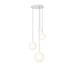 Pablo Designs Bola Sphere Pendant Chandelier, Glass in White | 23 H x 17 W x 17 D in | Wayfair BOLA SPH CHAN-4 LIGHT- 5/6/8/10- GUN