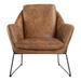 GREER CLUB CHAIR OPEN ROAD BROWN LEATHER - Moe's Home Collection PK-1056-14