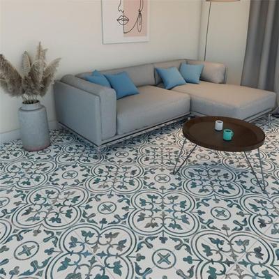 Merola Tile Cassis Arte Blue 9-3/4" x 9-3/4" Porcelain Floor and Wall Tile