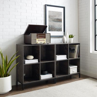 Crosley Jacobsen 2Pc Record Storage Cube Bookcase Set - 57 "W x 13.5 "D x 33 "