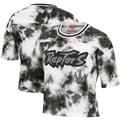 "T-shirt court teint par nœuds Toronto Raptors Hardwood Classics Mitchell & Ness pour femme, noir/blanc - Homme Taille: XL"