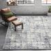 Gray/White 108 x 1.18 in Area Rug - Steelside™ Mena Abstract Gray/Ivory Area Rug Polypropylene | 108 W x 1.18 D in | Wayfair