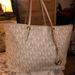 Michael Kors Bags | Michael Kors Cream Logo Tote Bag | Color: Cream | Size: Os