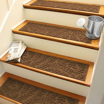 Boxwood Stair Treads Set of Four, Set of Four, Dark Brown