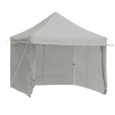 Costway 10 x 10 Feet Pop up Gazebo with 4 Height and Adjust Folding Awning-Gray