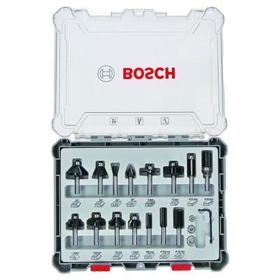 BOSCH 15-teiliges Freihandfräser-Set »6-mm-Schaft«