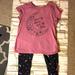 Jessica Simpson Matching Sets | Girls Top And Leggings Set . Pink . | Color: Black/Pink | Size: 8g