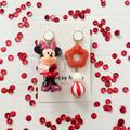 Disney Jewelry | Disney Minnie Mouse Earrings | Color: Pink/White | Size: Os