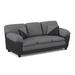 Ivy Bronx Diah 89" Pillow Top Arm Sofa Faux Leather/Polyester in Gray | 35 H x 89 W x 38 D in | Wayfair B8FEBFA3397B49DF8E46860BF10A5620