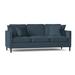 Langley Street® Del Lago 88.5" Square Arm Sofa, Microfiber in Brown/Orange/Pink | 38.5 H x 88.5 W x 37.5 D in | Wayfair