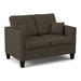 Piedmont Furniture Allison 53" Square Arm Loveseat Microfiber/Microsuede in Brown/Orange/White | 38 H x 53 W x 34 D in | Wayfair 5950LSC331