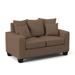 Wade Logan® Atreus 60" Loveseat Faux Leather/Polyester in Brown | 39 H x 60 W x 35 D in | Wayfair FAC808D7D2E94E08A25CFFC9EFD7CF06