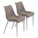 Corrigan Studio® Holms Metal Side Chair Faux Leather/Upholstered/Metal in Gray | 35.4 H x 21.3 W x 23.6 D in | Wayfair