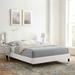 Juniper Channel Tufted Performance Velvet Platform Bed by Modway Velvet in White | 58 H x 41.5 W x 81.5 D in | Wayfair MOD-6743-WHI