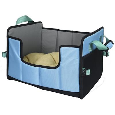 Pet Life Blue 'Travel-Nest' Folding Travel Cat and Dog Bed, 17.7" L X 13.7" W
