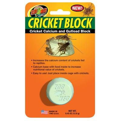 Zoo Med Cricket Calcium & Gutload Block, 0.45 oz.