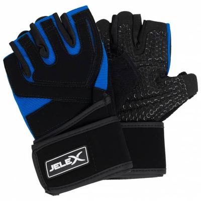 JELEX Power Premium gepolsterte Trainingshandschuhe schwarz-blau