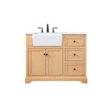 42 inch single bathroom vanity in natural wood - Elegant Lighting VF60242NW