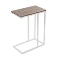 Versa Padua Beistelltisch für das Wohnzimmer, Schlafzimmer oder die Küche. Moderner, niedriger Tisch, Maßnahmen (H x L x B) 61 x 26 x 46 cm, Holz und Metall, Farbe: Braun und weiß