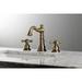 American Classic Two-Handle 3-Hole Deck Mount Widespread Bathroom Faucet with Pop-Up Drain