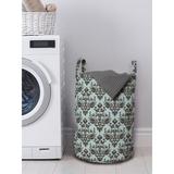 East Urban Home Ambesonne Damask Laundry Bag Fabric in Brown/Gray/Green | 12.99 H x 12.99 W in | Wayfair F114E8BFB8794E879A671B39EE4A7B4B