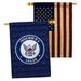 Breeze Decor Proud Mom Sailor 2-Sided Polyester 40 x 28 in. House Flag in Blue/White | 40 H x 28 W in | Wayfair BD-MI-HP-108574-IP-BOAA-D-US20-UN