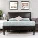 Latitude Run® Amaar Platform Bed Upholstered/Faux leather/Metal in Black | 46.7 H x 56.7 W x 79.2 D in | Wayfair ZIPC6038 34146166