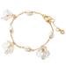 Kate Spade Jewelry | Kate Spade Gold Painted Petals Pearl Bracelet | Color: Gold | Size: Os