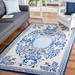 Blue/White 72 W in Indoor Area Rug - Bungalow Rose Oriental Handmade Tufted Cotton/Wool Blue/Ivory Area Rug Cotton/Wool | Wayfair