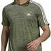 Adidas Shirts | Adidas Men's Tee Shirt Sort Sleeves 3 Stripe Size 2 Xl | Color: Green/White | Size: Xxl