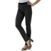 Plus Size Women's Invisible Stretch® All Day Straight-Leg Jean by Denim 24/7 in Black Denim (Size 18 W)