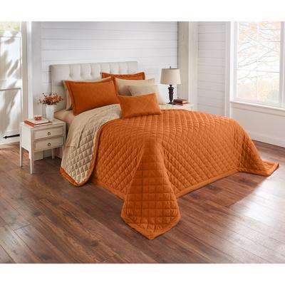 BH Studio Reversible Quilted Bedspread by BH Studio in Terracotta Taupe (Size KING)