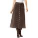 Plus Size Women's Corduroy skirt by Woman Within in Chocolate (Size 14 W)
