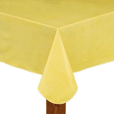 Wide Width CAFÉ DEAUVILLE Tablecloth by LINTEX LINENS in Yellow (Size 60