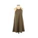 Forever 21 Casual Dress - A-Line: Green Solid Dresses - Women's Size Small