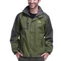 ELizoop Men's Outdoor Waterproof Jackets Lightweight Softshell Jacket with Zip Pockets (Green,4XL)