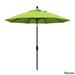 California Umbrella 9' Rd. Aluminum Patio Umbrella, Deluxe Crank Lift with Collar Tilt, Black Frame Finish, Sunbrella Fabric