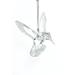 The Holiday Aisle® Plastic Clear Glittered Hummingbird Hanging Figurine Ornament Plastic in Gray | 4 H x 4 W x 3.5 D in | Wayfair
