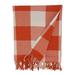 Saro 100% Cotton Throw in Red/Gray | 60 H x 50 W in | Wayfair TH534.OR5060B