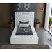 Everly Quinn Johnnay Tufted Upholstered Storage Platform Bed Wood in White/Brown | 60.5 H x 60 W x 93.5 D in | Wayfair