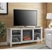 Darby Home Co Kneeland Fireplace Media Console for TVs up to 65" Wood in White/Brown | Wayfair BCHH4551 38277072
