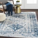 Blue/Gray 94 x 0.31 in Area Rug - Langley Street® Fitz Oriental Sky Blue Area Rug, Synthetic | 94 W x 0.31 D in | Wayfair