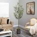 Primrue 75" Artificial Olive Tree in Planter Polyester/Plastic/Metal | 75 H x 26 W x 26 D in | Wayfair 2827ACBD3C9F4B8C8F14D7DACFF521EF